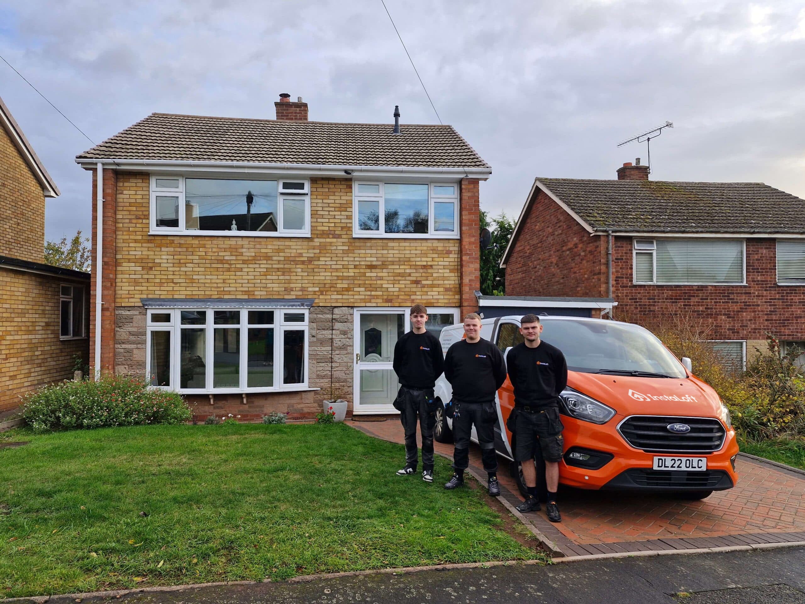 Team at customers house