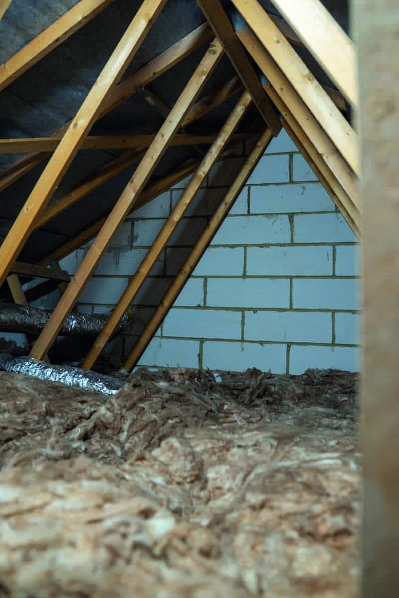 loft insulation - before loft boarding